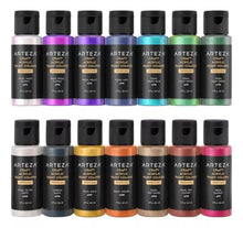 14 Botes De Pinturas Acrilicas Arteza Aperladas 60 Ml C/u - Coveme