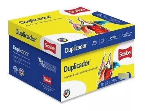 5 Paquetes Papel Bond Scribe Duplicador 2500 Hojas T/carta - Scribe - vista lateral