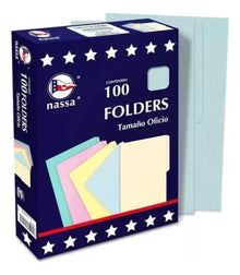 Folder Oficio Nassa Color Azul C/100pz - Nassa