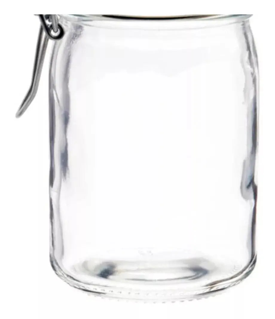 Set 6 Brocalito Vidrio Envase Redondo Regalo Dulcero 200ml - Vittori - vista lateral