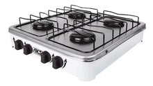 Estufa De Mesa Aksi 4 Quemadores Blanco Acero Inoxidable Color Blanco - Aksi - contenido