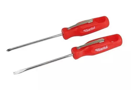 Juego 2 Desarmadores Santul 1/8 Cruz Plano Clip Bolsillo - Santul