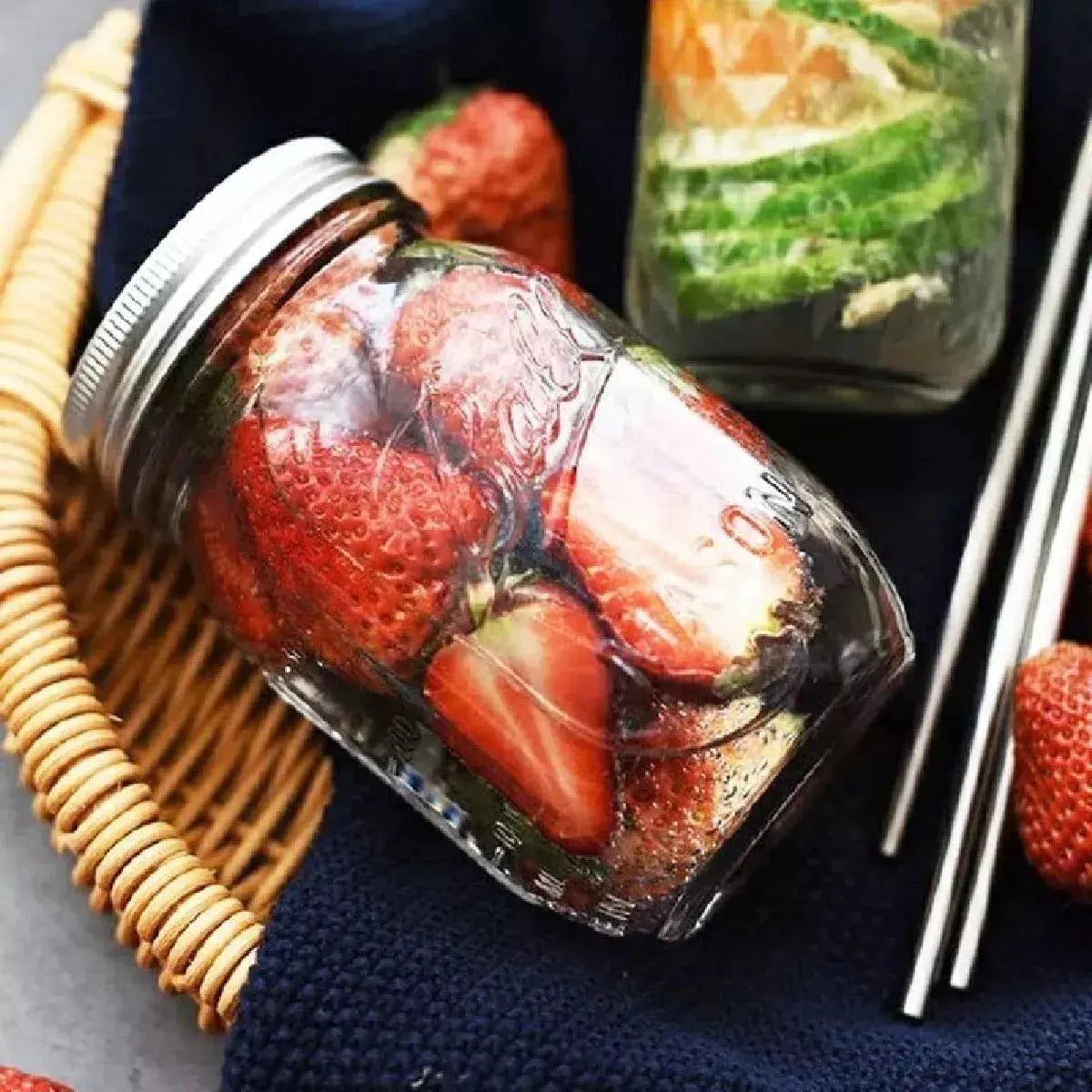Set 8pz Mason Jars Ball Boca Regular 4 Tamaños - Coveme