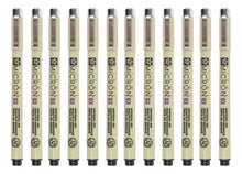 Estilógrafos Pigma Micrón Sakura Tamaños Y Colores Caja 12 P 003 de .15mm C/12 NEGRO - Sakura