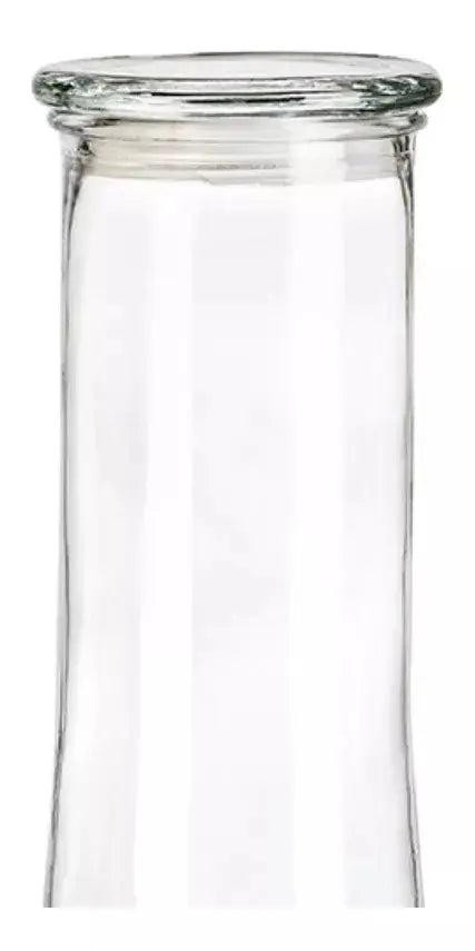 Envase Brocal Tapa Contenedor Frasco Vidrio Cristal 1.8 Lt - Vittori - vista lateral
