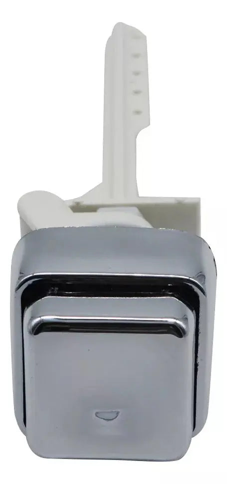 Boton Lateral Cuadrado Meer Palanca Descarga Wc Plateado - CNX - detalle
