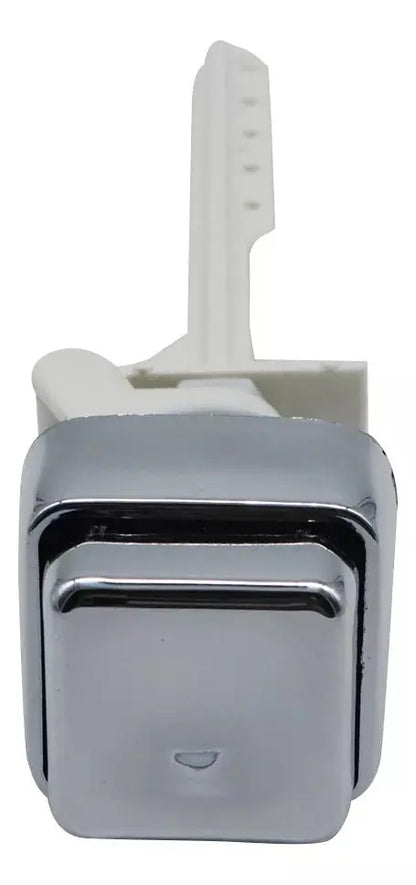 Boton Lateral Cuadrado Meer Palanca Descarga Wc Plateado - CNX - detalle