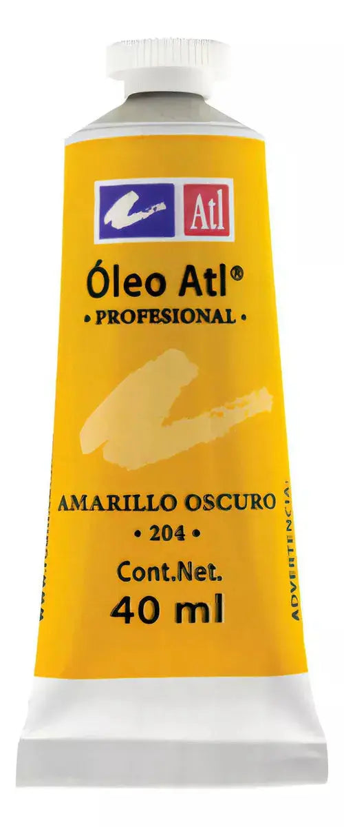 Oleo Atl T-14 Tubo De 40 Ml Color A Escoger Pintura Color 204 Amarillo Oscuro - atl