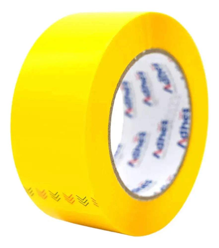 1 Rollo Cinta Empaque 48mm X 150m Adhes Colores Varios Amarillo - ADHES
