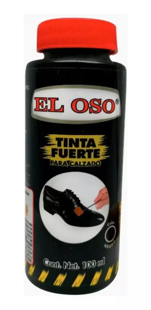 Tinta Fuerte Calzado El Oso Color Negro 100ml Restauración - El oso
