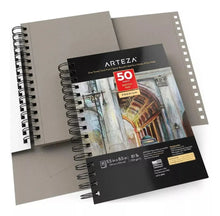 Sketchbook Cuaderno Dibujo Hojas Gris 14x21 Arteza - Coveme - vista trasera