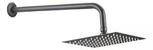 Regadera Cuadrada Tubo Meer Antisarro Negro Mate 8 Pul 15cm - CNX - vista trasera