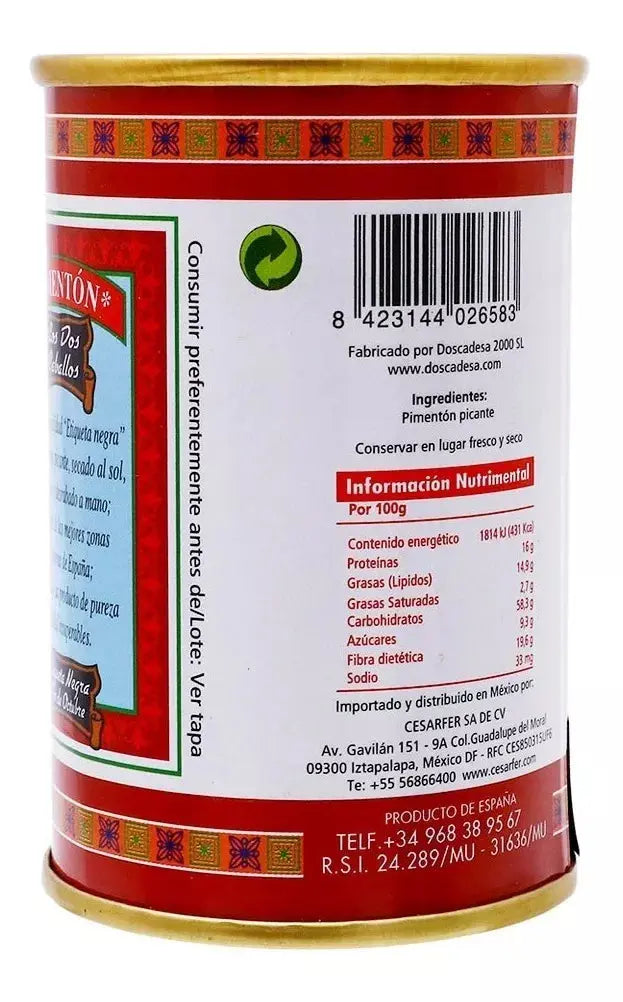 Pimentón Puro Picante 90g - Cesarfer