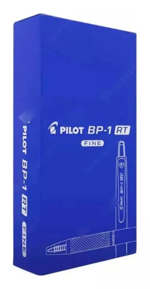 Caja 12 Bolígrafos Pilot Plumas Bp1 Rt Retráctil Punto Fino Color De La Tinta Color Color Del Exterior Azul - Pilot