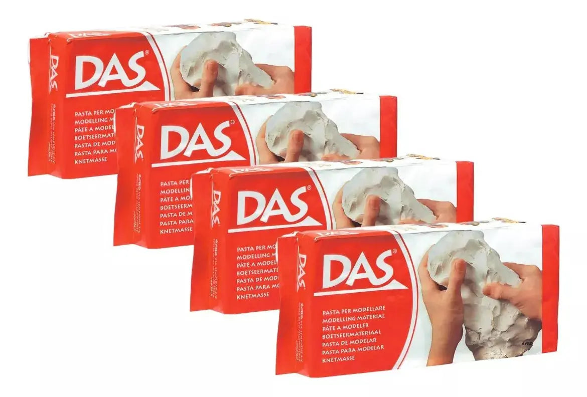 4pz Pasta Masa Das Blanca 500g c/u Modelar Cerámica Fría - Das - detalle