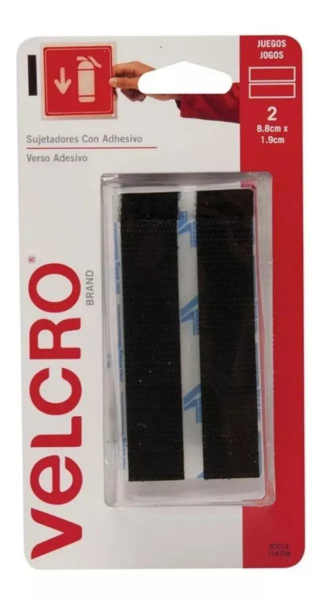 2pz Cinta Organizadora Velcro® Tira Sujetador Adhesivo Negra - Velcro