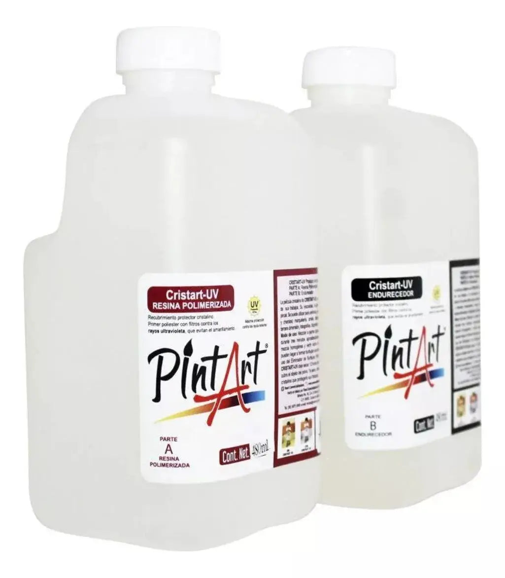 Transparent Epoxy Resin 1000ml + 1000ml Clear Glass Type Finish - Pintart