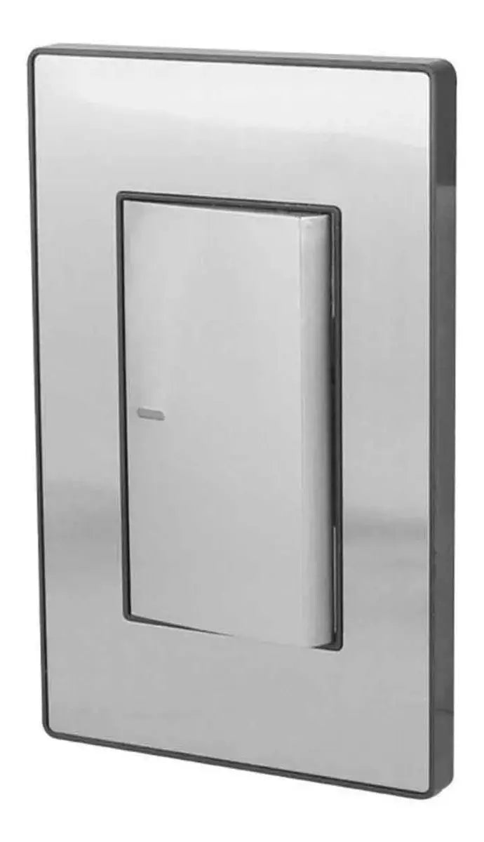 Placa Apagador Sencillo Sanelec 4630 Cordoba Acero Inox. - Sanelec