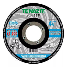Disco Abrasivo 388 Tenazit Grano 36 4-1/2'' Esmerilar Pulir - Austrodiam