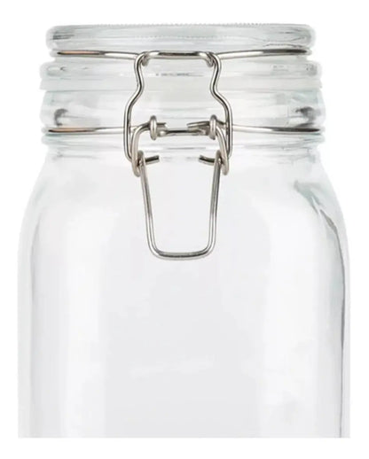 Contenedor Vidrio Hermético Tapa Clip 1.5 Lt Frasco Brocal - Vittori