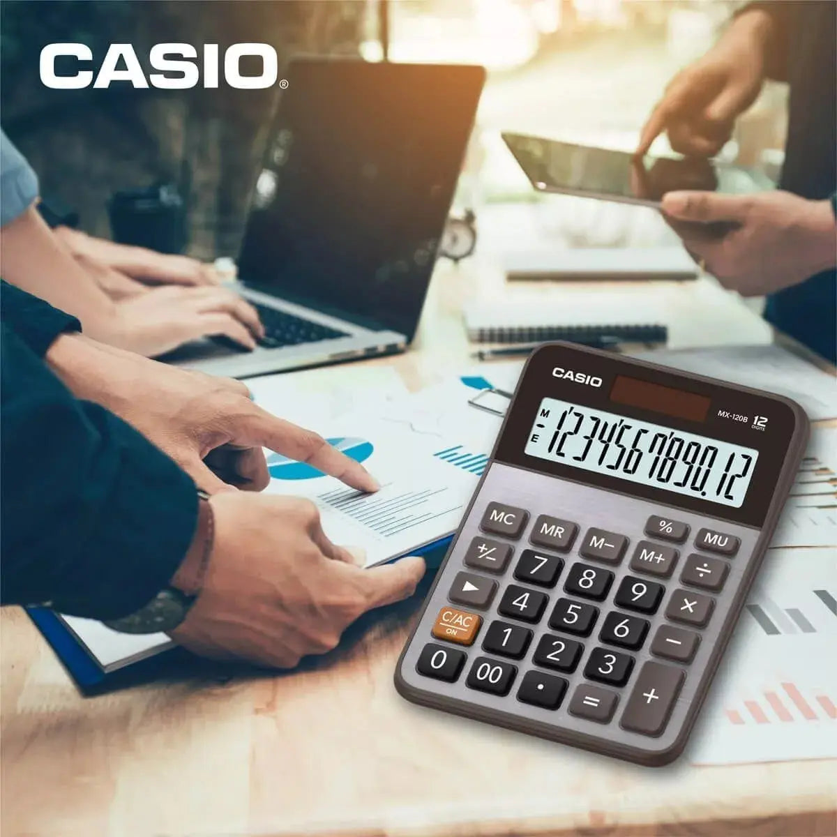 Calculadora Escritorio Casio Mx-120b Gris 12 dígitos Cuadrada - Casio - accesorios