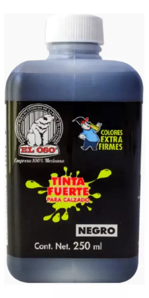 Tinta Negra El Oso Restauracion Brillo Calzado Bolear 250 Ml - El oso