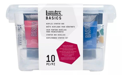 Liquitex-Basics Pintura acrílica , acrílico, set esencial en caja, Variados, 73,93ml, 1, 1 - Liquitex - vista lateral