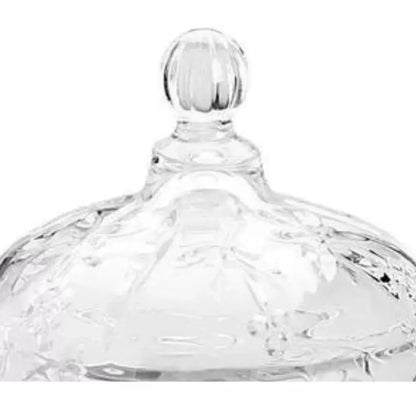Bombonera Dulcero Vidrio Tapa Patas Vintage Regalo Cristal - Vittori - detalle