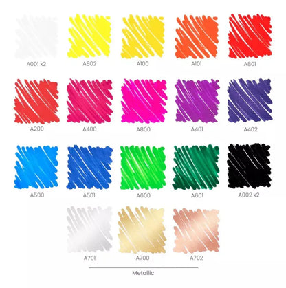 Set 20 Rotuladores Pintura Oleo Colores Metalicos Arteza - Arteza - empaque