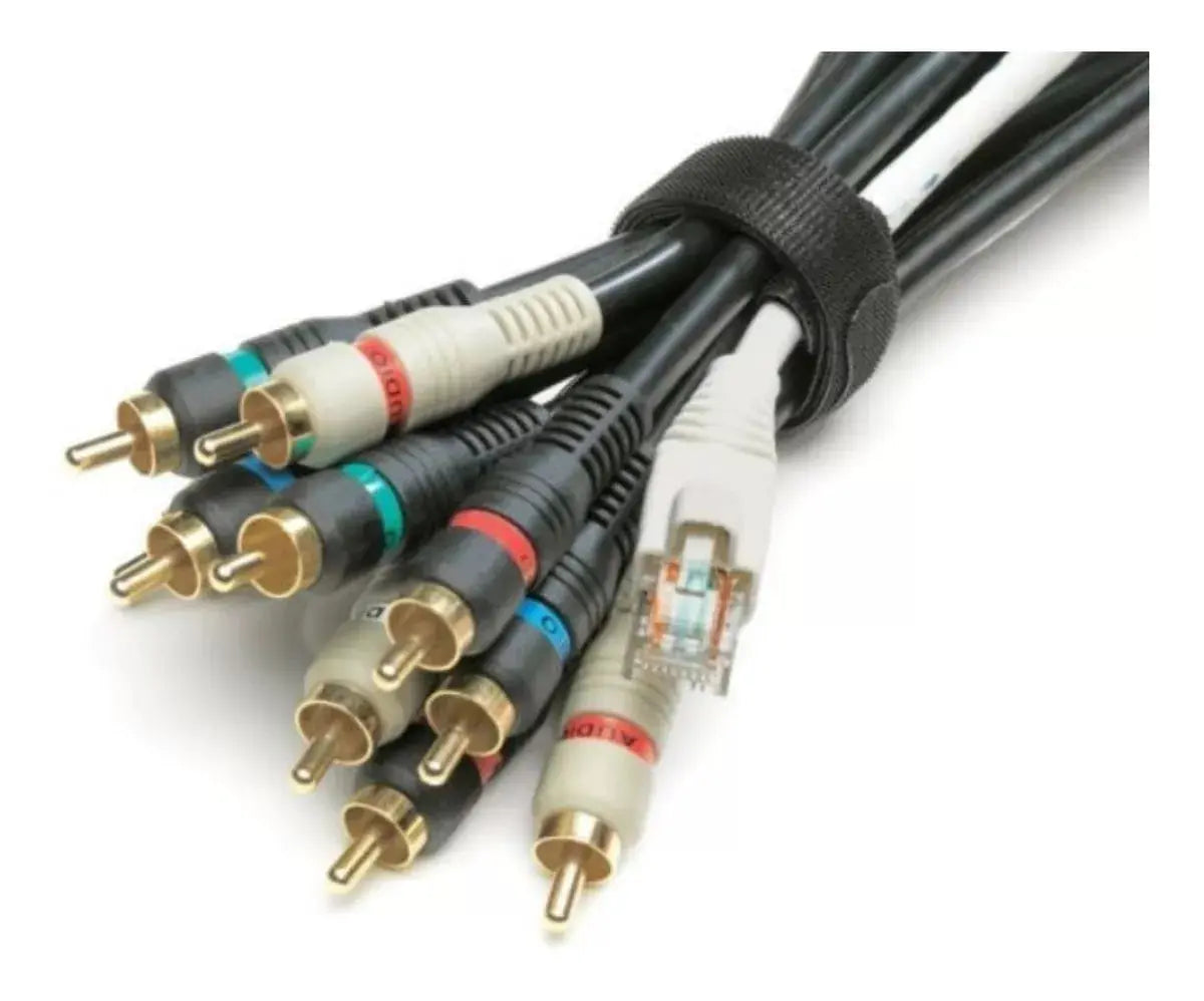 30pz Tiras Organizadoras Cables Velcro Cinta Sujetadora Gris - Velcro - empaque