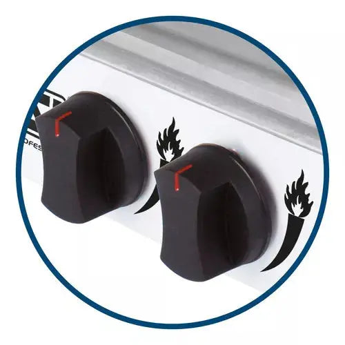 Estufa De Mesa Aksi 4 Quemadores Blanco Acero Inoxidable Color Blanco - Aksi - vista lateral