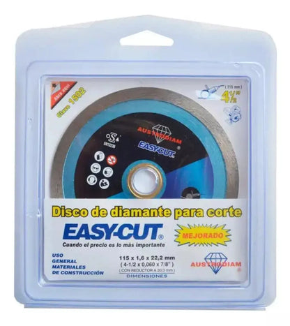 Disco Diamante Corte 1502 Austrodiam 4-1/2'' X 7/8'' Azul - Austrodiam - vista lateral