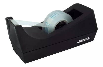 Despachador Cinta Adhesiva Janel Plastico Negro 33m - Janel - vista lateral