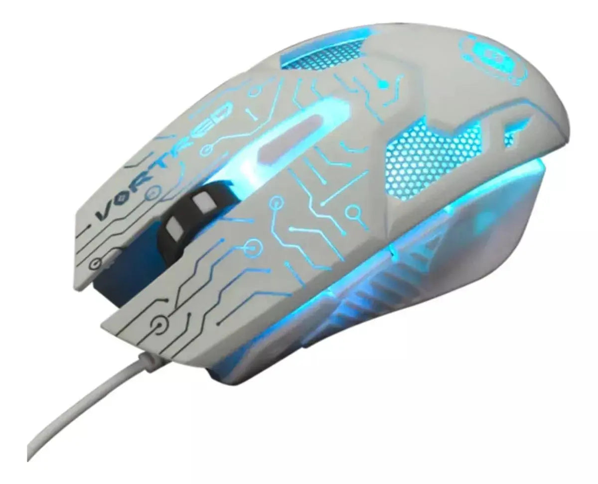 Kit Gamer Teclado Mouse Audifonos Mousepad Vortred Blanco - Vortred - detalle