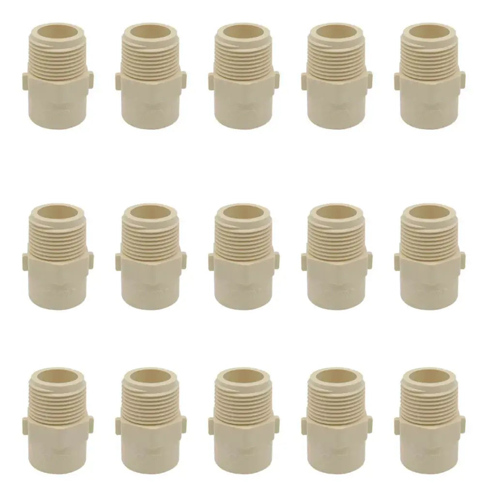 15 Piezas Adaptador Macho Cnx 1/2'' Cpvc Resistente - CNX - vista lateral