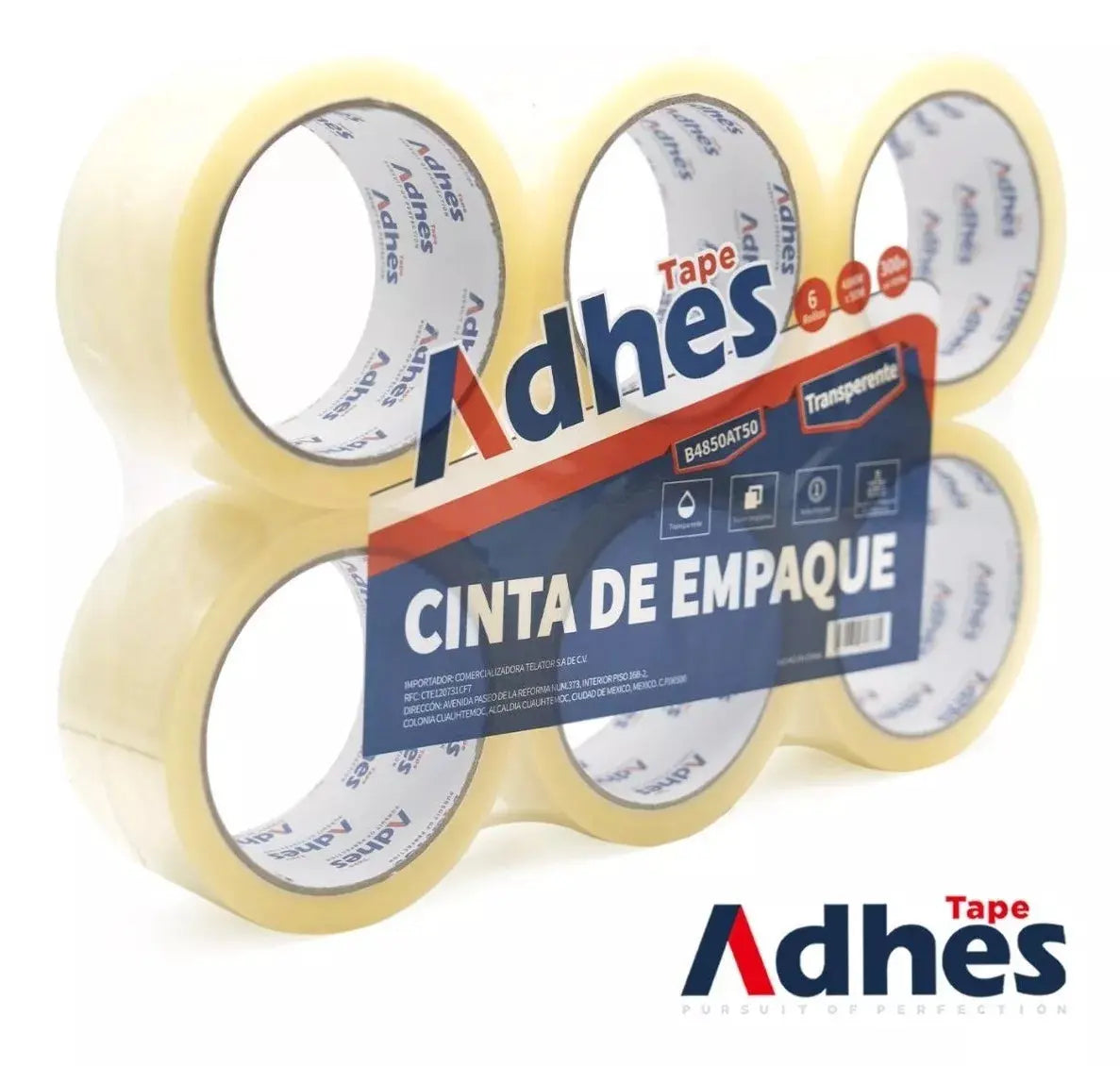 36pz Cinta Adhesiva Transparente Empaque Adhes 50m Espesor - ADHES - contenido