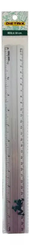 5 Reglas 30cm Aluminio Dietrix Escolar Oficina - Dietrix