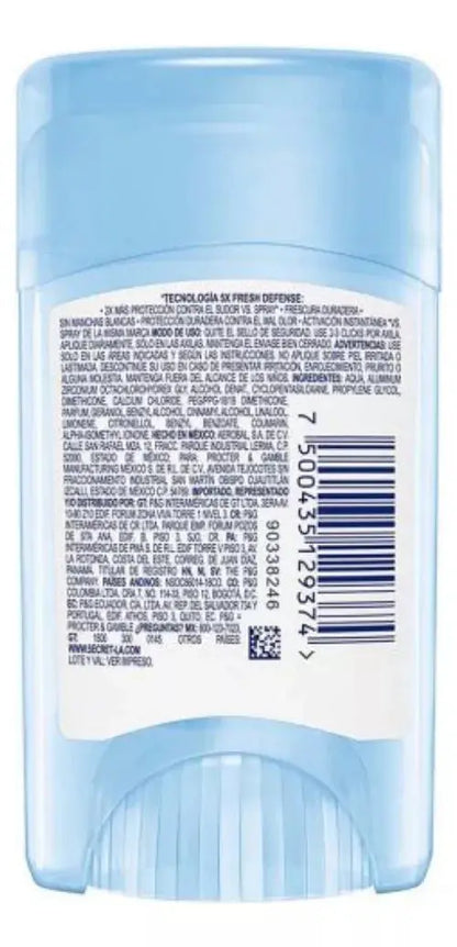 Antitranspirante En Gel Secret Powder Protect Cotton 45 Gr - KCTS - vista lateral
