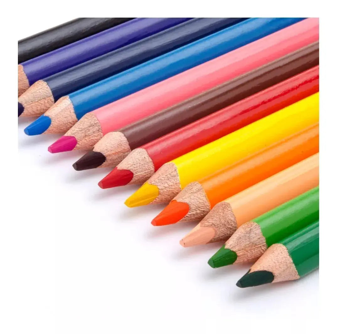 Caja 12 Lápices Color Jumbo Triangular Pelikan + Sacapuntas - Pelikan - vista lateral