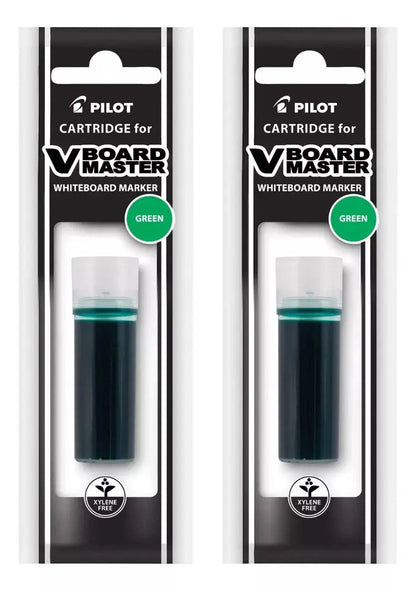 2 Cartuchos Repuestos Tinta Pilot Marcador Pizarrón V Board Verde - Pilot
