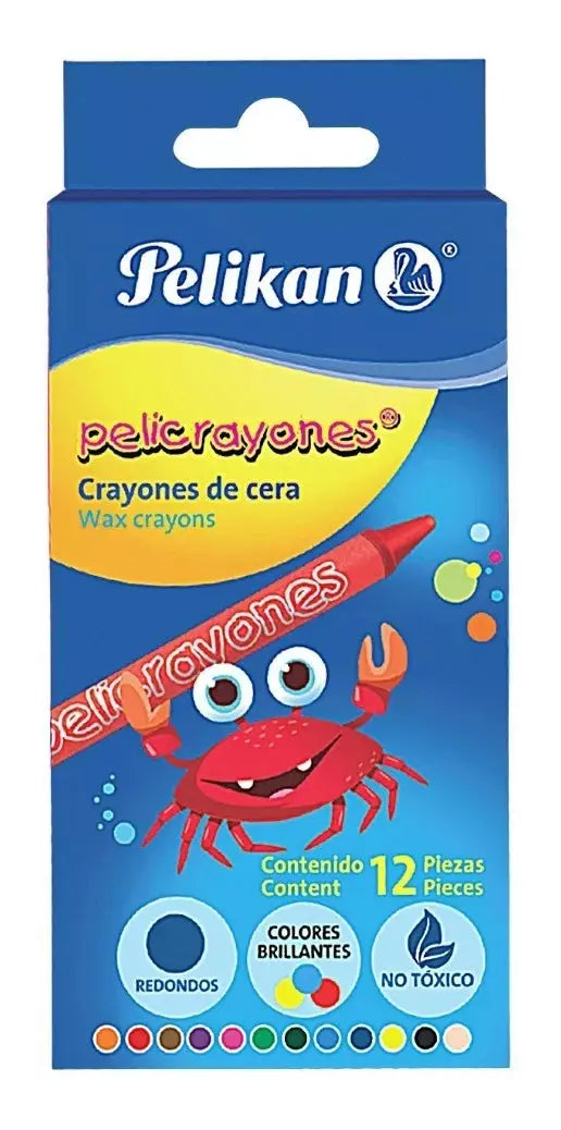 Crayones de Cera Colores Pelicrayones Pelikan 12 Piezas - Pelikan - empaque