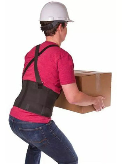 Faja Seguridad Lumbar Tirantes Elasticos Ajustables Alyger XS - Alyger - vista lateral