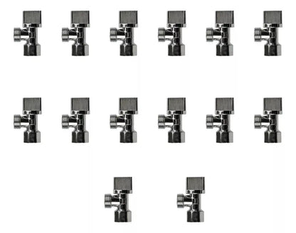 14 Pzas Valvula Angular Paso 1/2''h X 1/2''m Volante Plano - CNX