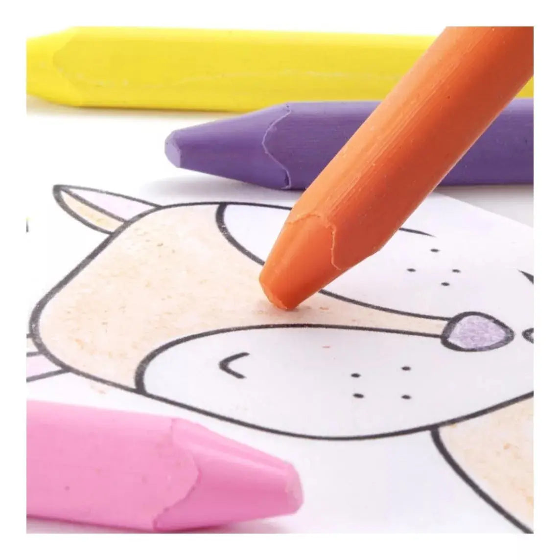 6 Crayones Jumbo Colores Pastel Pelikan Niños Escolar Dibujo - Pelikan - vista trasera