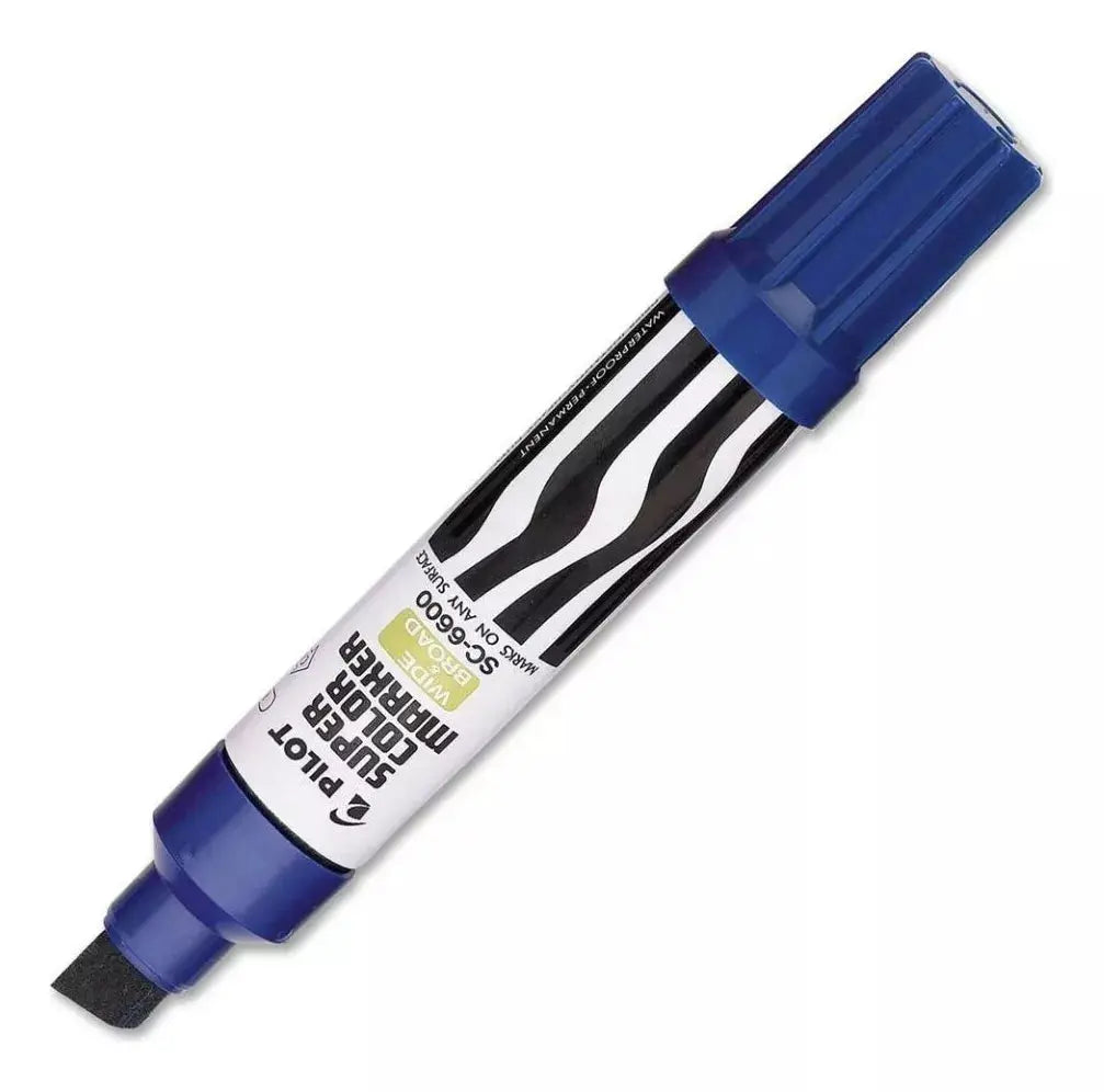 Marcador Plumon Jumbo Pilot Tinta Azul Permanente Cincel - Pilot