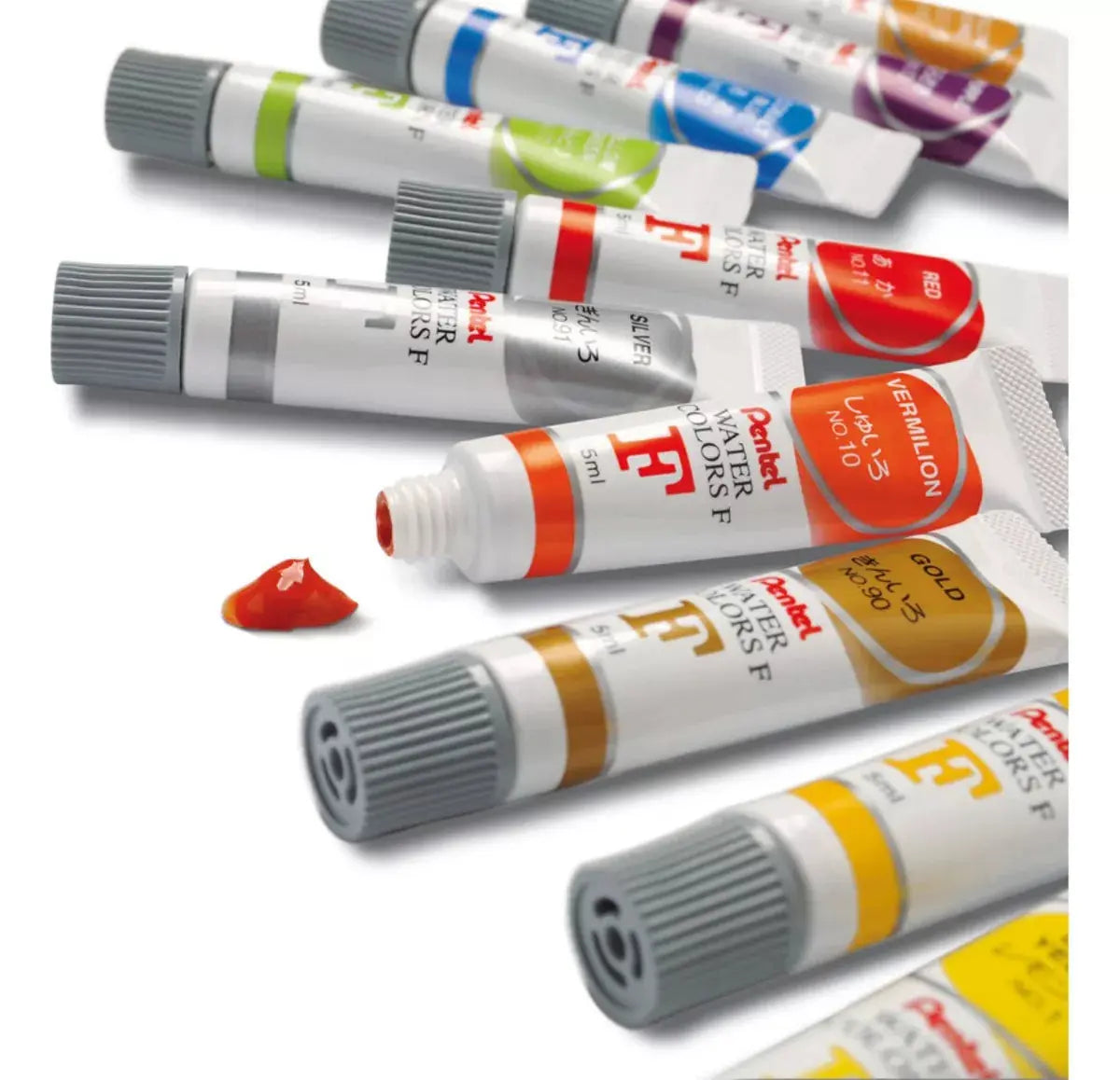 Estuche 24 Tubos Acuarelas Profesionales Pentel Arts 5ml - Pentel - vista trasera