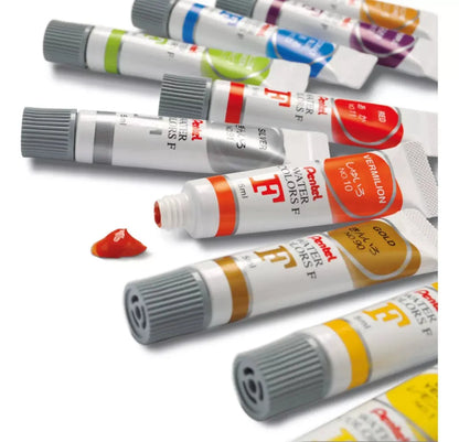 Estuche 24 Tubos Acuarelas Profesionales Pentel Arts 5ml - Pentel - vista trasera