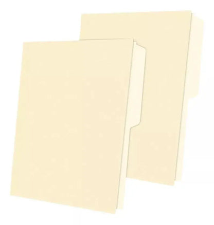 100 Folder Tamaño Carta Mapasa Color Crema 170g Oficina - Mapasa