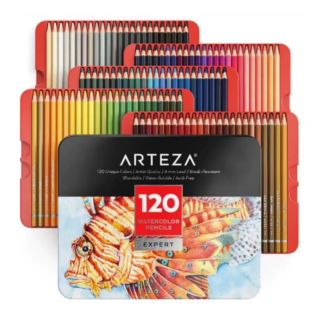 Lápices Acuarelables Dibujo Acuarela Expert Arteza Set 120 Piezas - Arteza - vista lateral