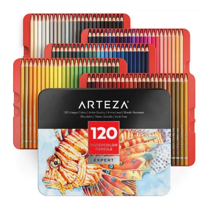 Lápices Acuarelables Dibujo Acuarela Expert Arteza Set 120 Piezas - Arteza - vista lateral